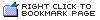 Right mouse click to add to Bookmarks